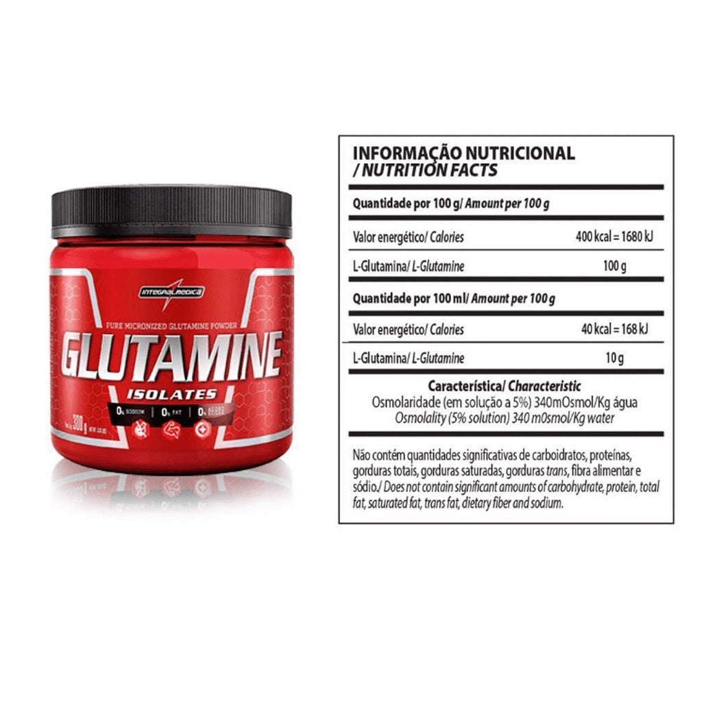 Glutamina Isolate 300G - Integralmédica - Natural