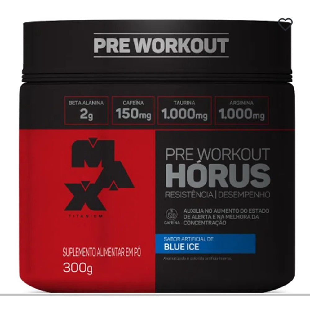 PRÉ TREINO Horus Pote 150g e 300G - Max Titanium (2g Beta Alanina) Cariani & Balestrin