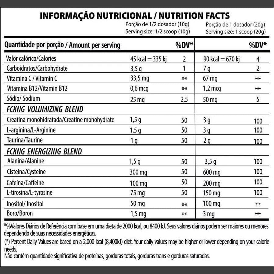 Fckng Booster 600G (pré treino) Under Labz