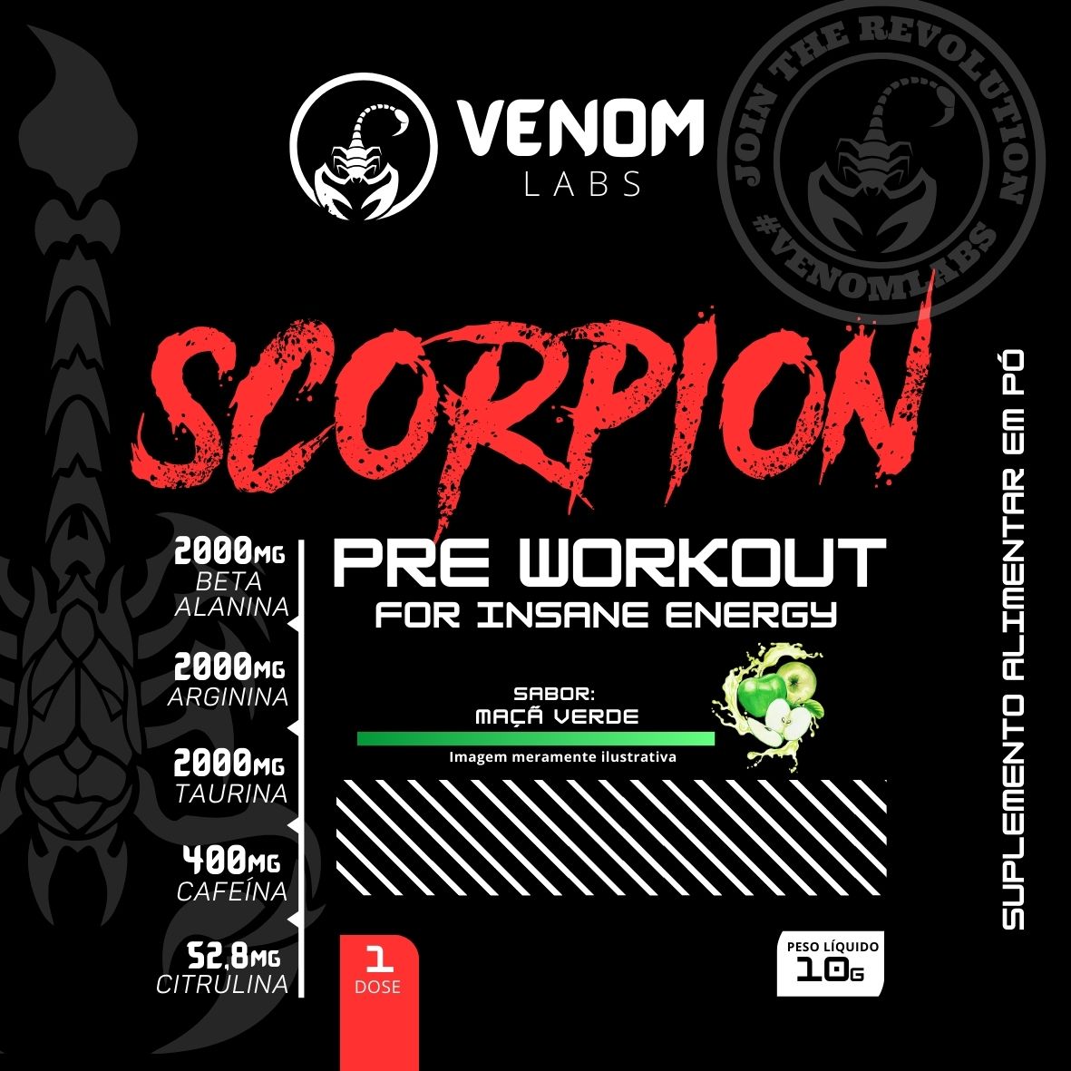 Scorpion Pré Treino (sachê / dose única) – Venom Labs