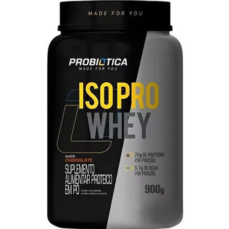 Iso Pro Whey Pote 900g (Proteína 100% Isolada do Leite - 1,3g Carbo) - Probiotica