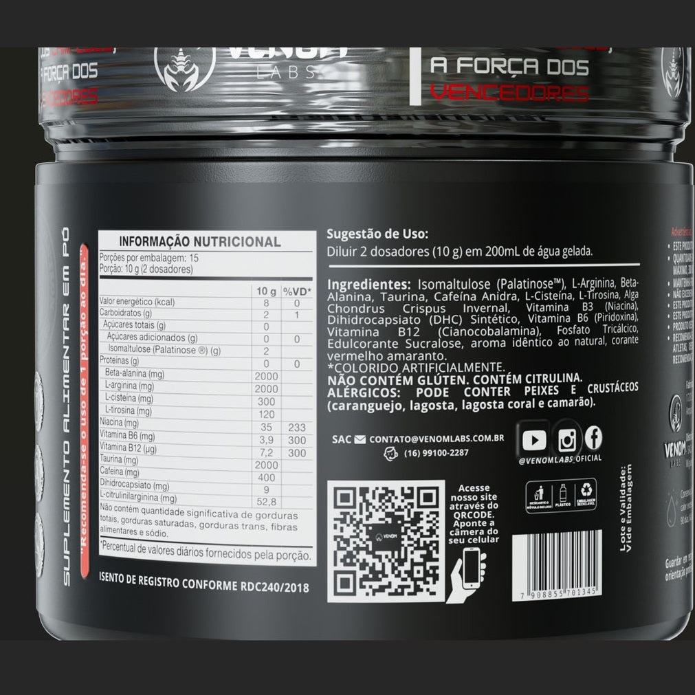 Scorpion 150g Pré Treino - Venom Labs