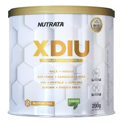 X-diu New 200g Nutrata DIURÉTICO - Maçã desidratada pó (Pyrus malus L.), hibisco pó (Hibiscus sabdariffa L.), chá verde