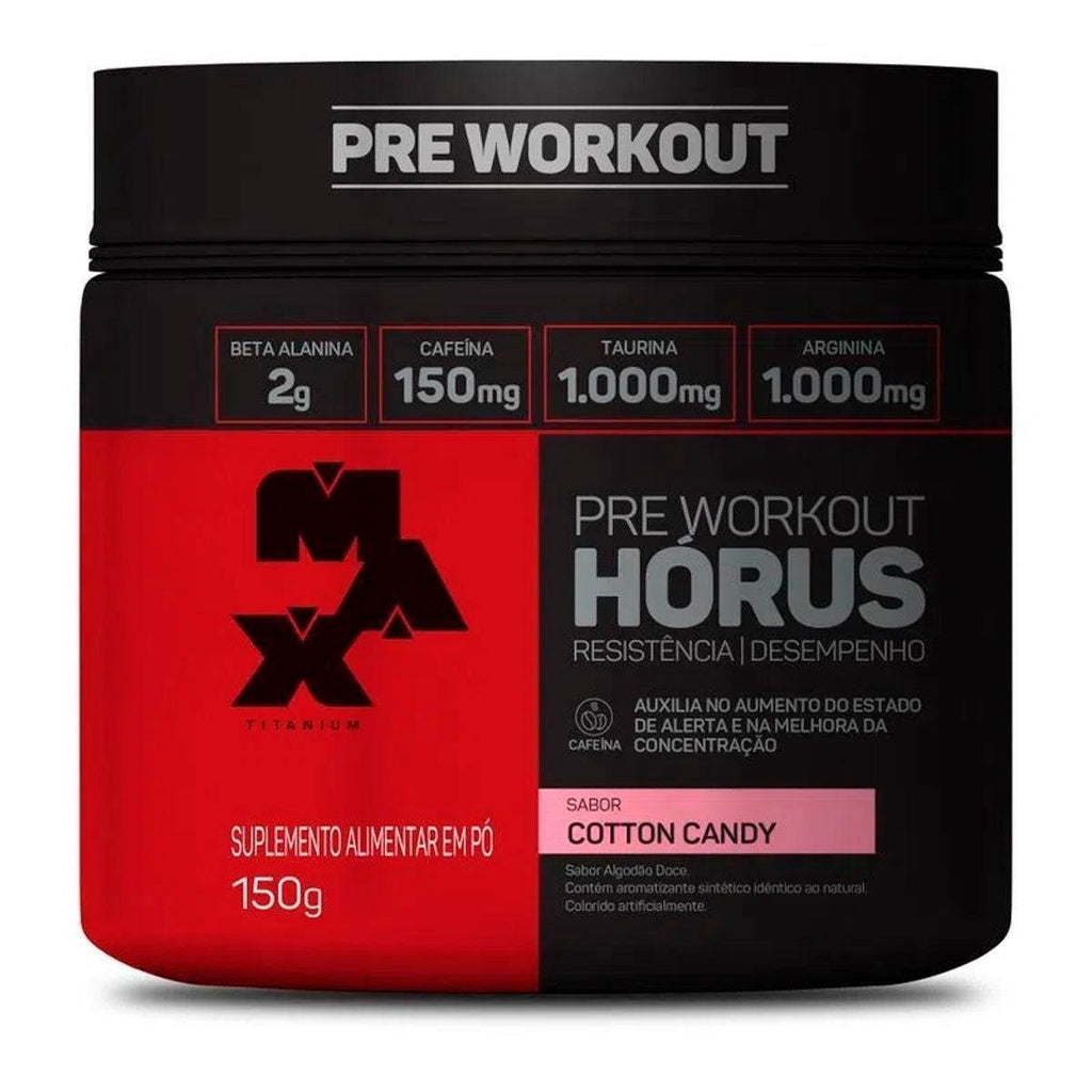 PRÉ TREINO Horus Pote 150g e 300G - Max Titanium (2g Beta Alanina) Cariani & Balestrin