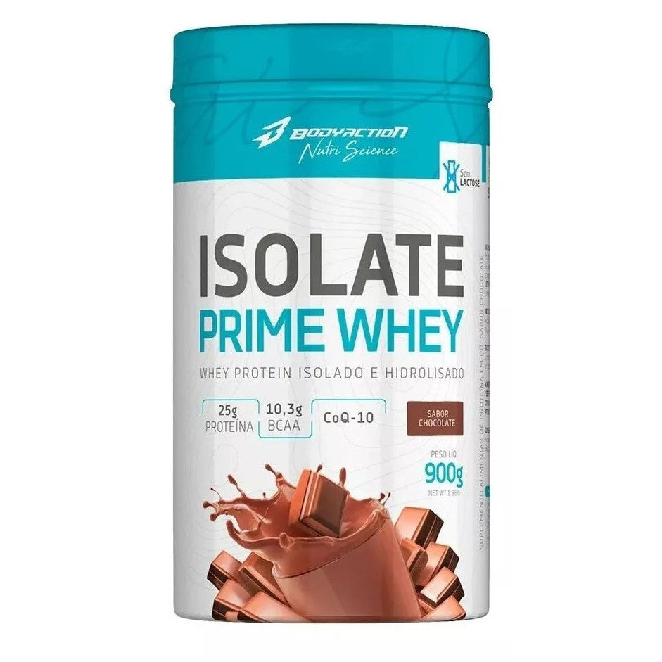 Isolate prime whey 900g ZERO LACTOSE (Proteína Isolada, Baixo Carbo) - Body Action