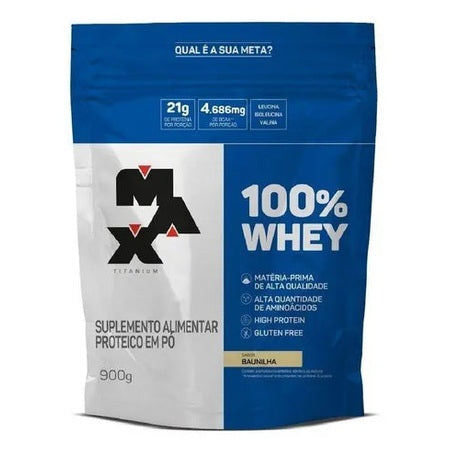 100% Whey Refil 900g - Max Titanium