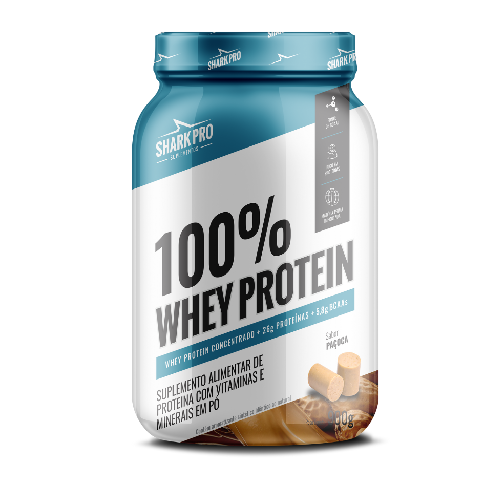 100% Whey Protein Pote 900g - Shark Pro