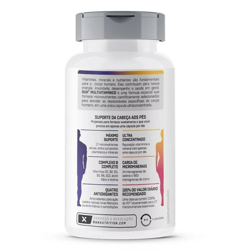 Multivitamínico - Pote 90 Cápsulas (90 dias de rendimento) Dux Nutrition