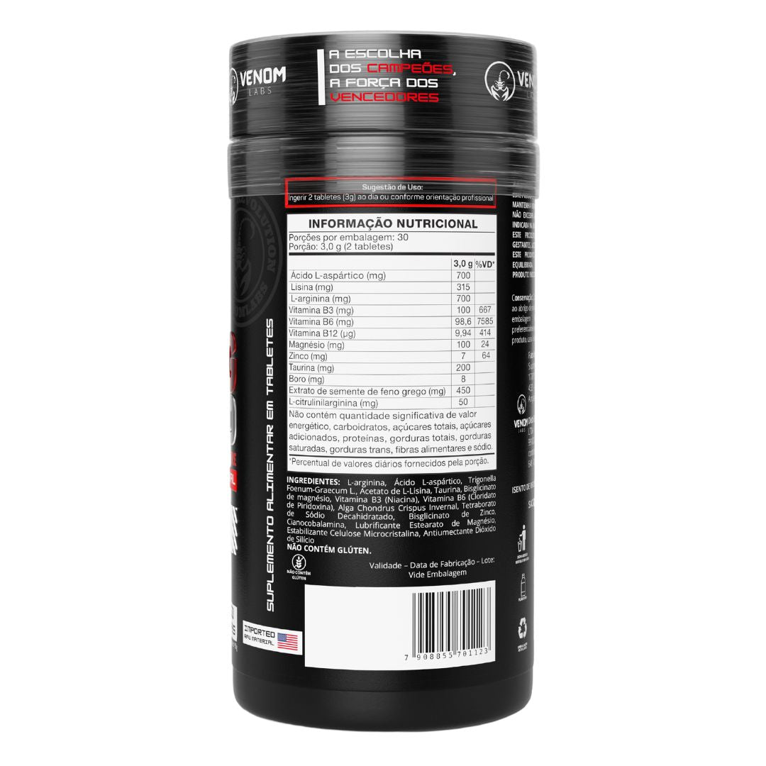 LONG TESTO HARDCORE 60 TABS (POTENTE PRÉ HORMONAL) - VENOM LABS