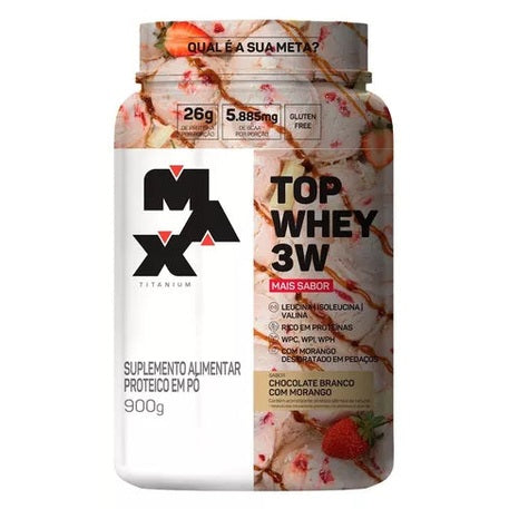 Top Whey 3W Pote 900G ( + Performance & + Sabor) Max Titanium
