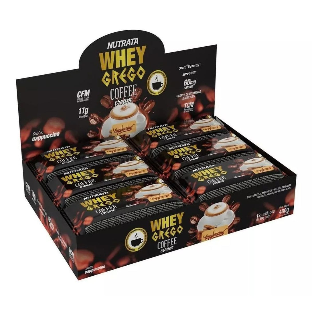 Whey Grego Bar (caixa com 12 unds) - Nutrata