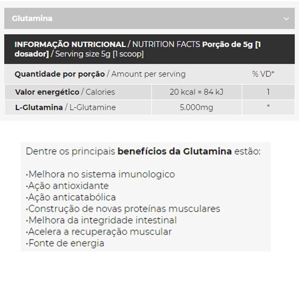 Glutamina Isolate 300G - Integralmédica - Natural