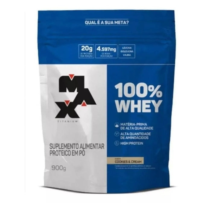 100% Whey Refil 900g - Max Titanium