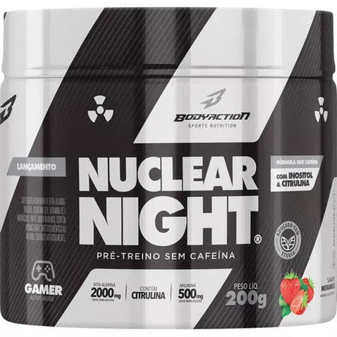 Pré Treino Noturno Sem Cafeína Nuclear Night 200g - Bodyaction