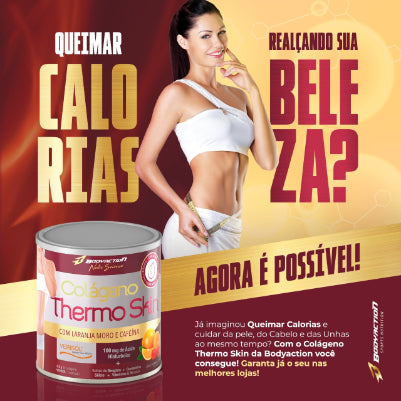 Colageno Themo Skin 200g (COM AÇÃO TERMOGÊNICA - LARANJA MORO + CAFEÍNA) - Bodyaction