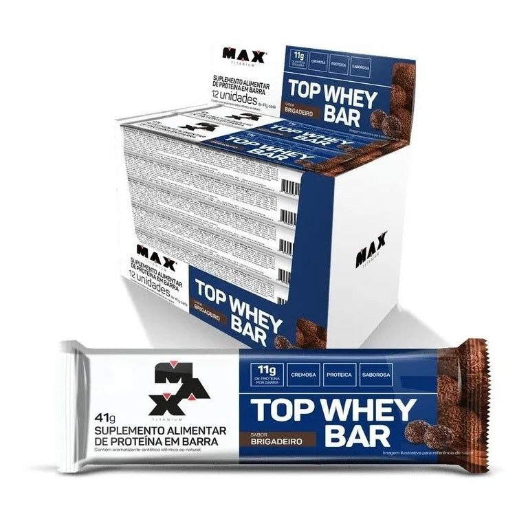 Barrinha Top Whey Bar Performance Cx 12 Uni - Max Titanium