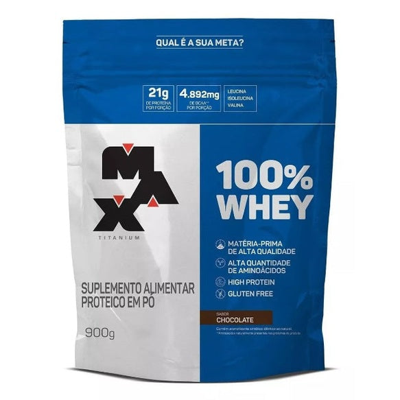 100% Whey Refil 900g - Max Titanium