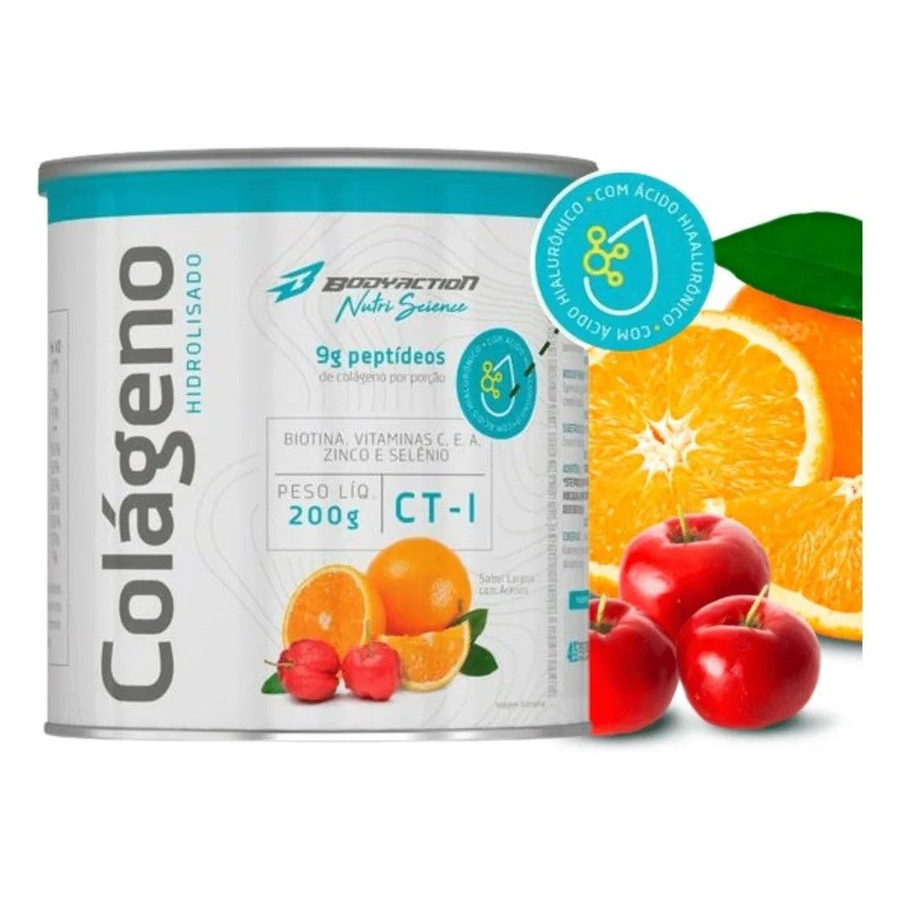 Colágeno hidrolisado VERISOL + ct-1 (ácido hialurônico) 200g 20 DOSES - Body Action