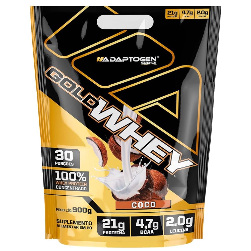 Gold Whey Refil (100% concentrada) Adaptogen Science 900g