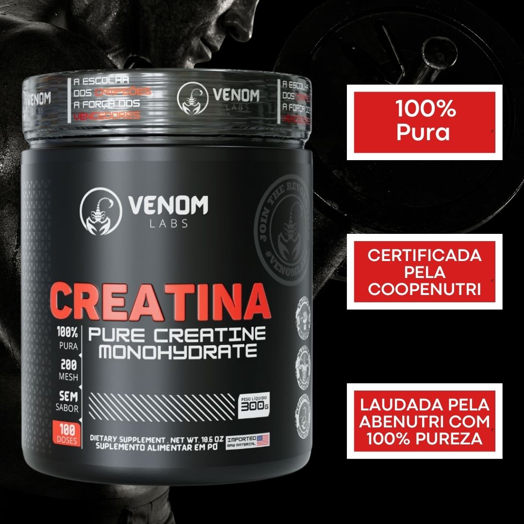 Creatina 100% Pura 150g (Laudada pela Abenutri e Coopenutri com 100% de pureza) - Venom Labs
