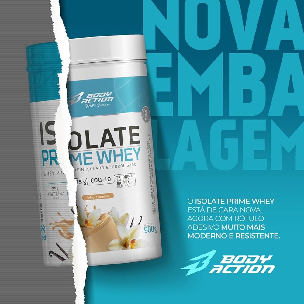 Isolate prime whey 900g ZERO LACTOSE (Proteína Isolada, Baixo Carbo) - Body Action