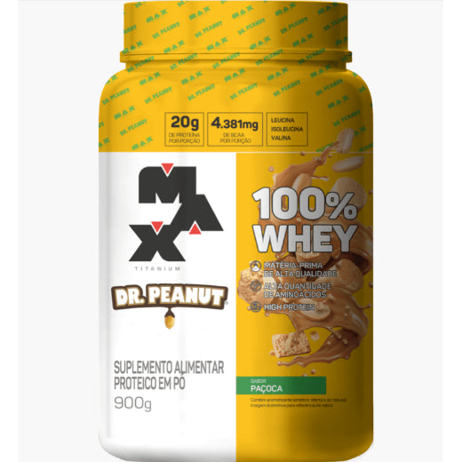 100% Whey Dr Peanut Pote 900g - Max Titanium