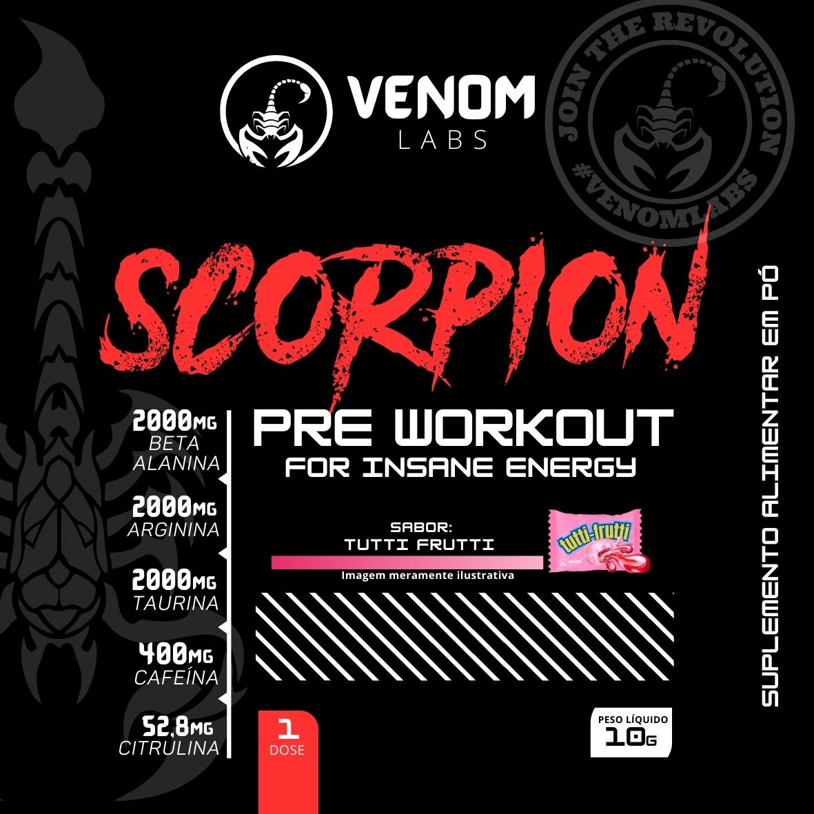 Scorpion Pré Treino (sachê / dose única) – Venom Labs