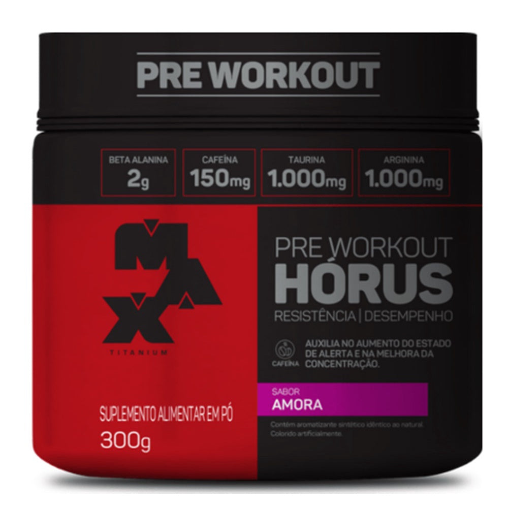 PRÉ TREINO Horus Pote 150g e 300G - Max Titanium (2g Beta Alanina) Cariani & Balestrin