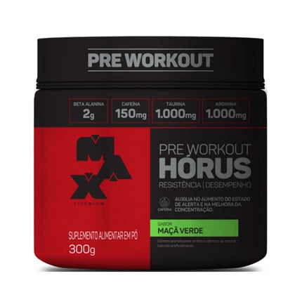 PRÉ TREINO Horus Pote 150g e 300G - Max Titanium (2g Beta Alanina) Cariani & Balestrin