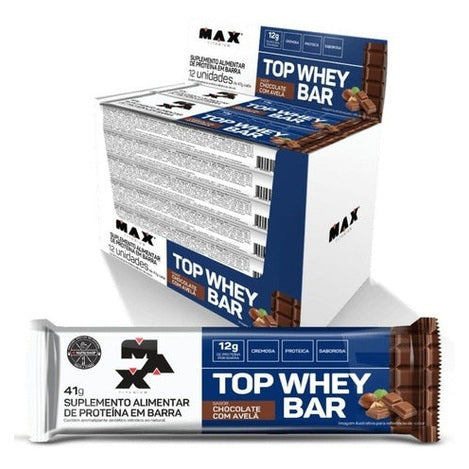 Barrinha Top Whey Bar Performance Cx 12 Uni - Max Titanium