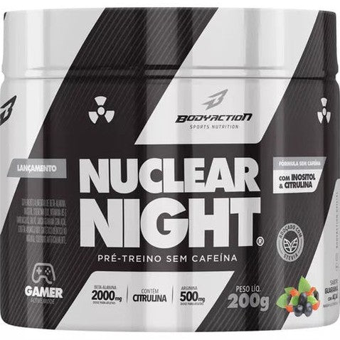 Pré Treino Noturno Sem Cafeína Nuclear Night 200g - Bodyaction
