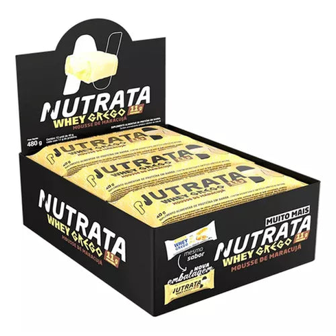 Whey Grego Bar (caixa com 12 unds) - Nutrata