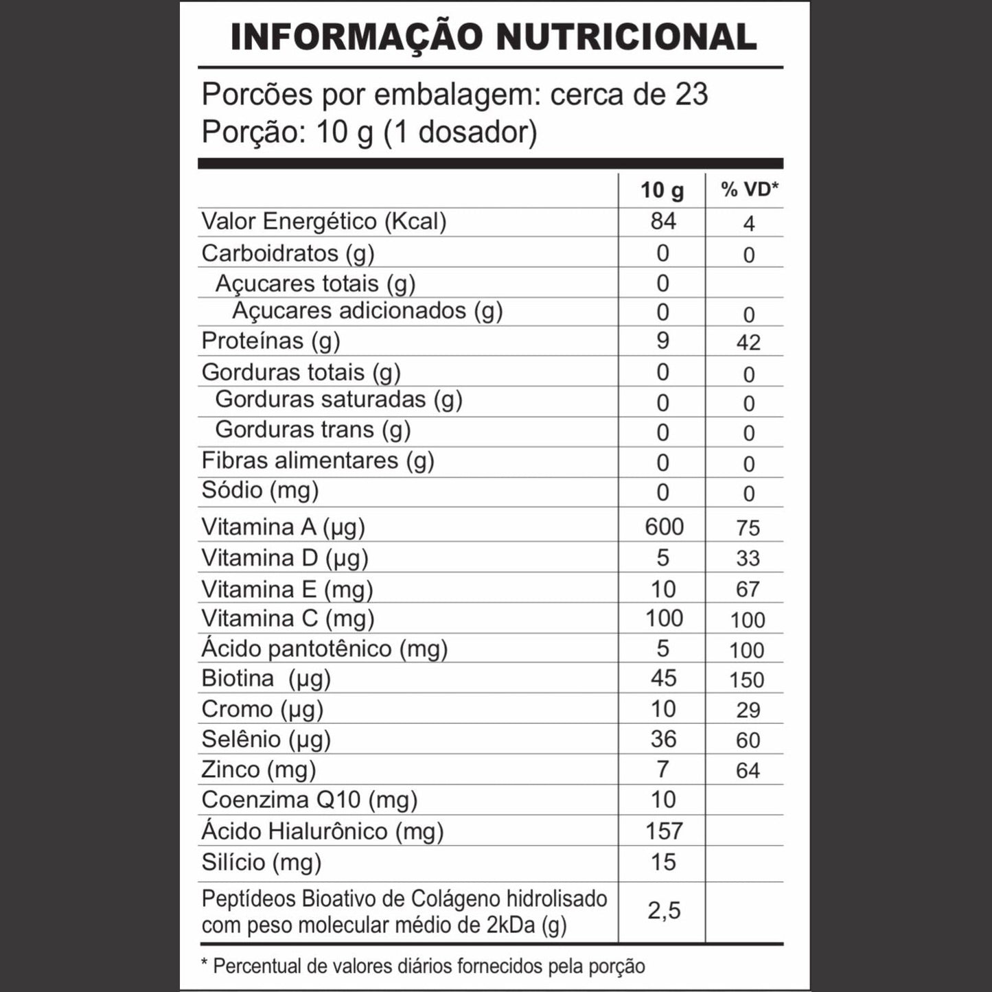 Colágeno Hidrolisado + Ácido Hialurônico 230g ( selos de pureza Verisol + Haplex) VENOM LABS