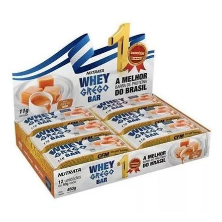 Whey Grego Bar (caixa com 12 unds) - Nutrata