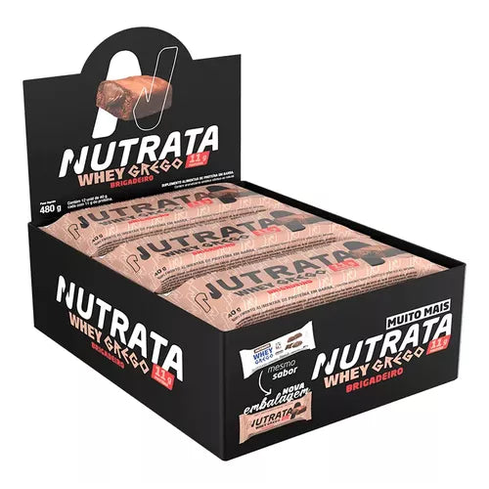Whey Grego Bar (caixa com 12 unds) - Nutrata