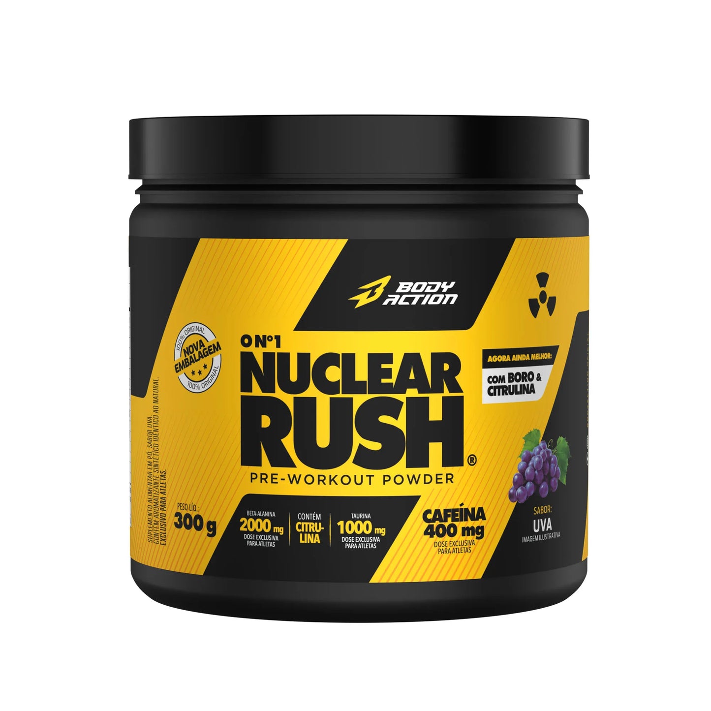 NUCLEAR RUSH 300G Pré Treino com 2000mg Beta Alanina - Body Action
