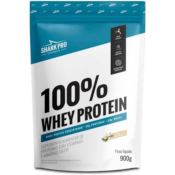 Whey 100% Protein Concentrada - Refil 900g Shark Pro