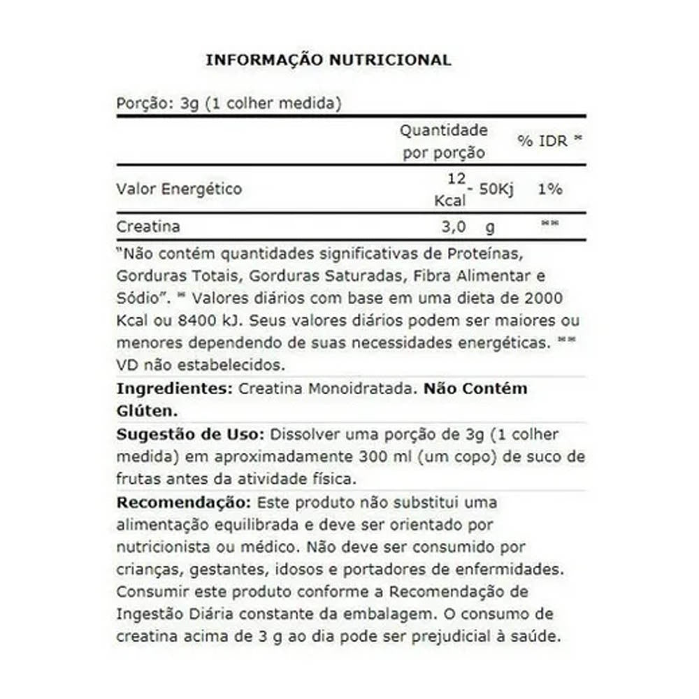 Creafort Creapure Creatina - 300g - Vitafor