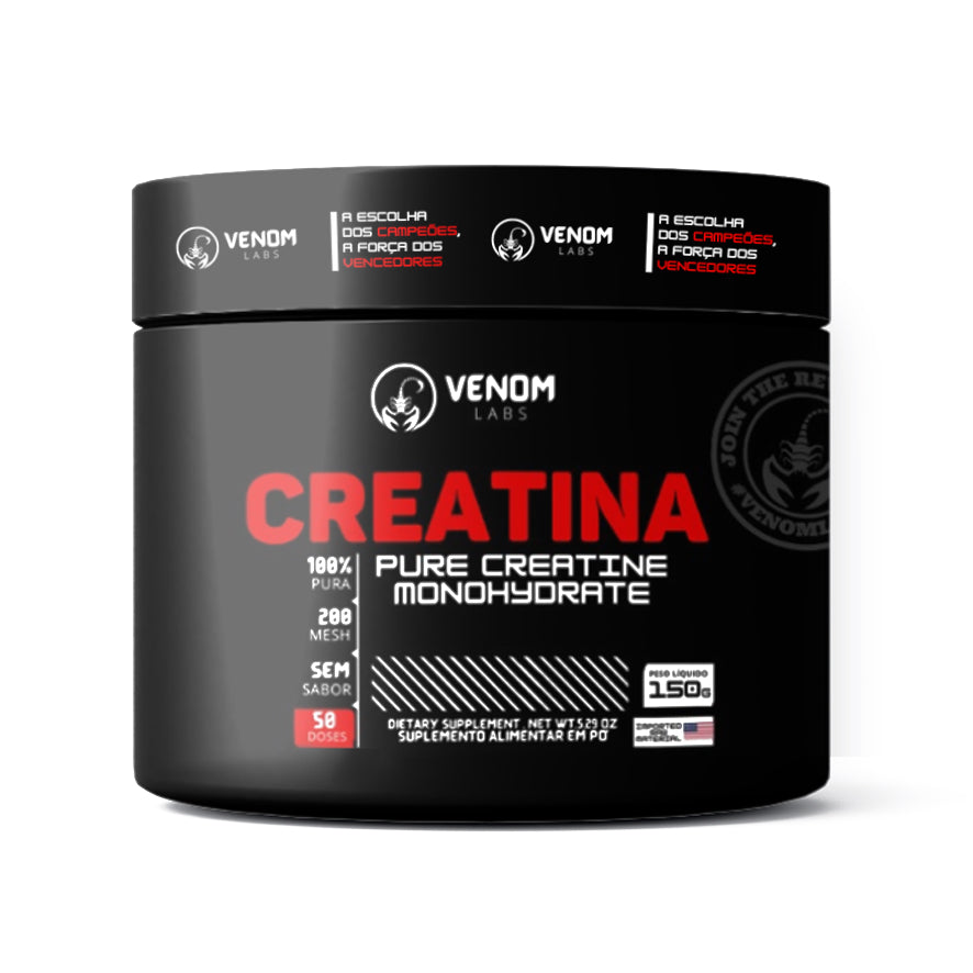 Creatina 100% Pura 150g (Laudada pela Abenutri e Coopenutri com 100% de pureza) - Venom Labs
