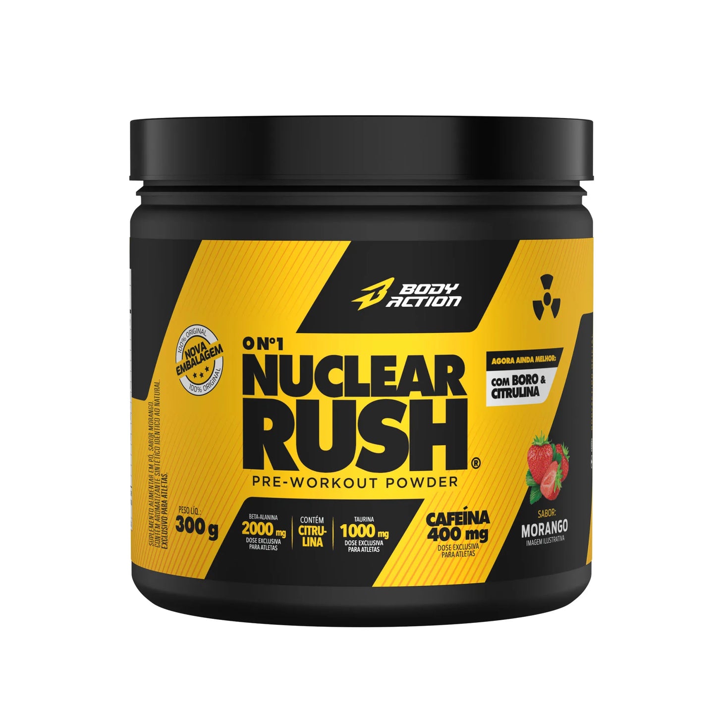 NUCLEAR RUSH 300G Pré Treino com 2000mg Beta Alanina - Body Action