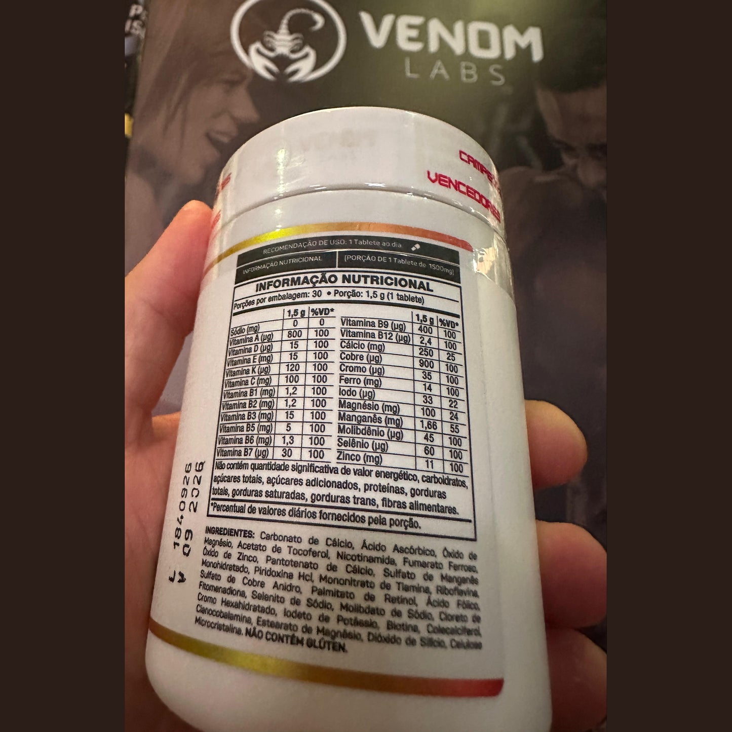 Multivitamínico Ultraconcentrado 30 Tabs (30 Doses) - Venom Labs