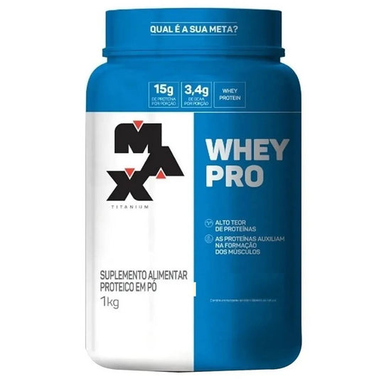 Whey Pro 1Kg Pote - Whey Protein Concentrada Max Titanium
