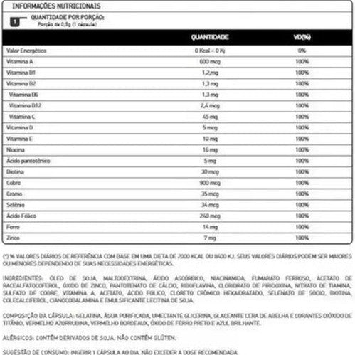 Multivitamínico - Pote 90 Cápsulas (90 dias de rendimento) Dux Nutrition