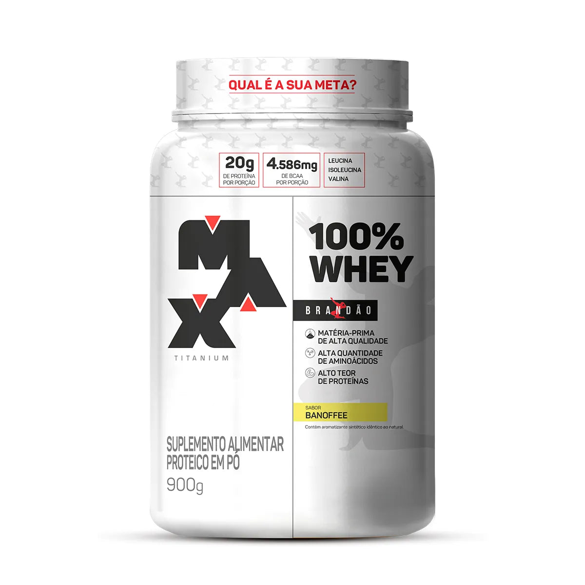 100% WHEY RAFAEL BRANDÃO POTE 900G - MAX