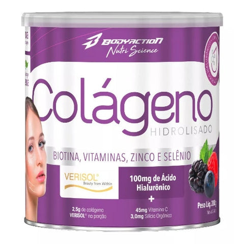 Colágeno hidrolisado VERISOL + ct-1 (ácido hialurônico) 200g 20 DOSES - Body Action