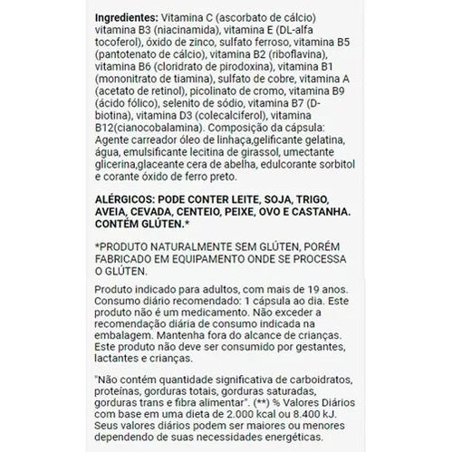 Multivitamínico - Pote 90 Cápsulas (90 dias de rendimento) Dux Nutrition